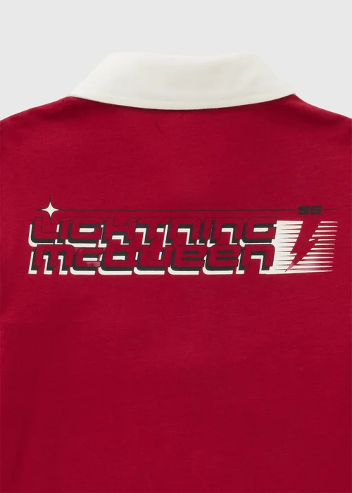 Disney Cars Boys Maroon Lightening McQueen Rugby T-Shirt (1-7yrs) - 1-1.5 Yrs Image 2