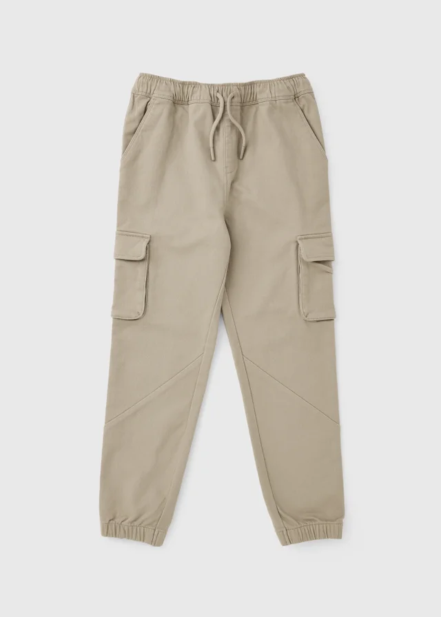 Boys Stone Cargo Trousers (7-15yrs)