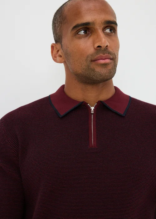 Burgundy Smart Birdseye Polo Shirt - S Image 3
