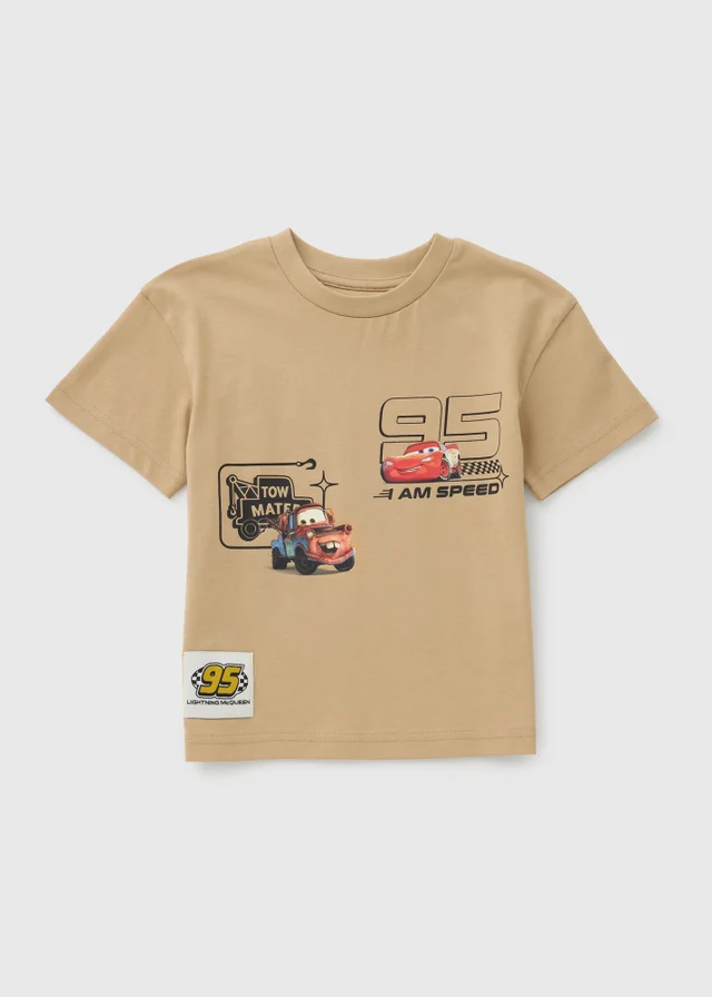Disney Cars Boys Tan Radiator Springs T-Shirt (1-7yrs)
