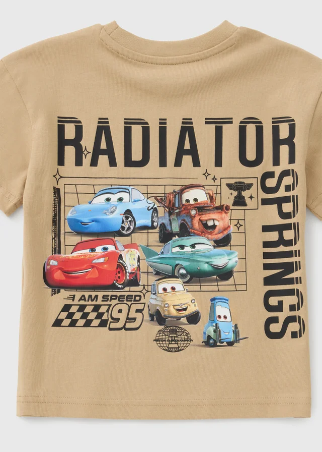 Disney Cars Boys Tan Radiator Springs T-Shirt (1-7yrs)