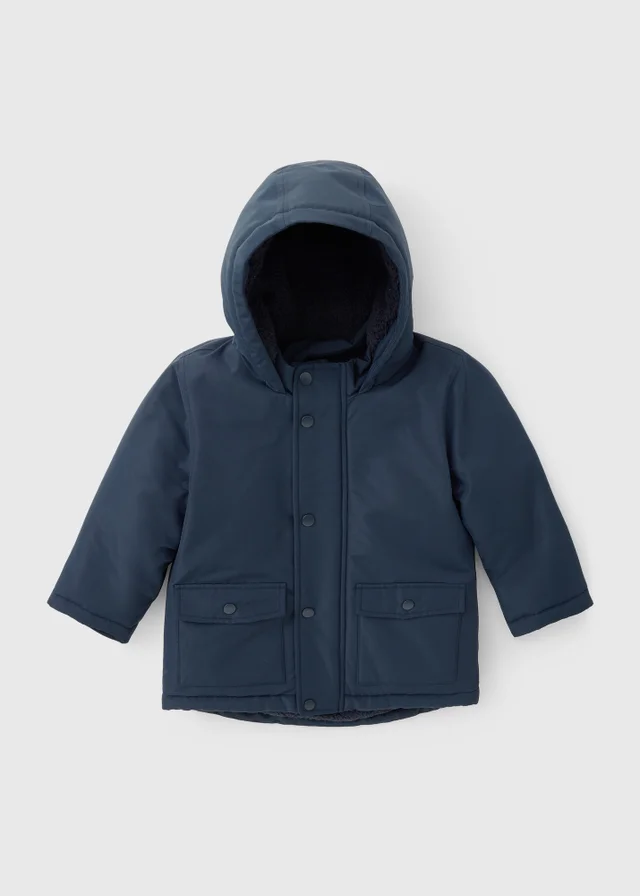 Boys Navy Heritage Parka Coat (1-8yrs)