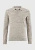 Stone Space Dye Long Sleeve Knitted Polo Shirt - S Image 4