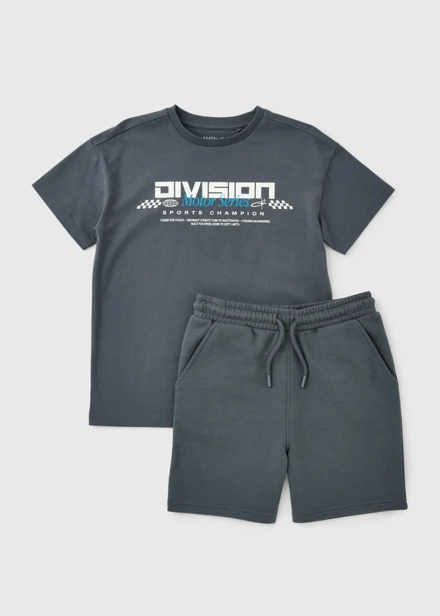Boys Blue Division T-Shirt & Shorts Set (7-15yrs)