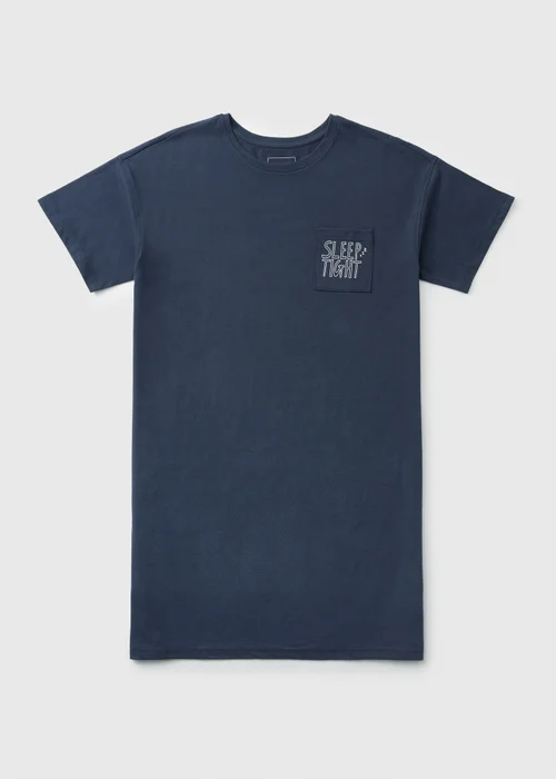 Navy Sleep Tight Slogan Nightie - XS Image 2
