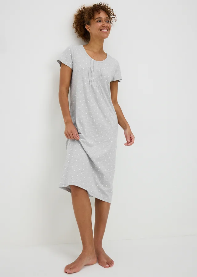 Grey Star Print Nightie
