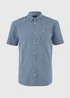 Lincoln Navy Check Washed Shirt - S Image 1