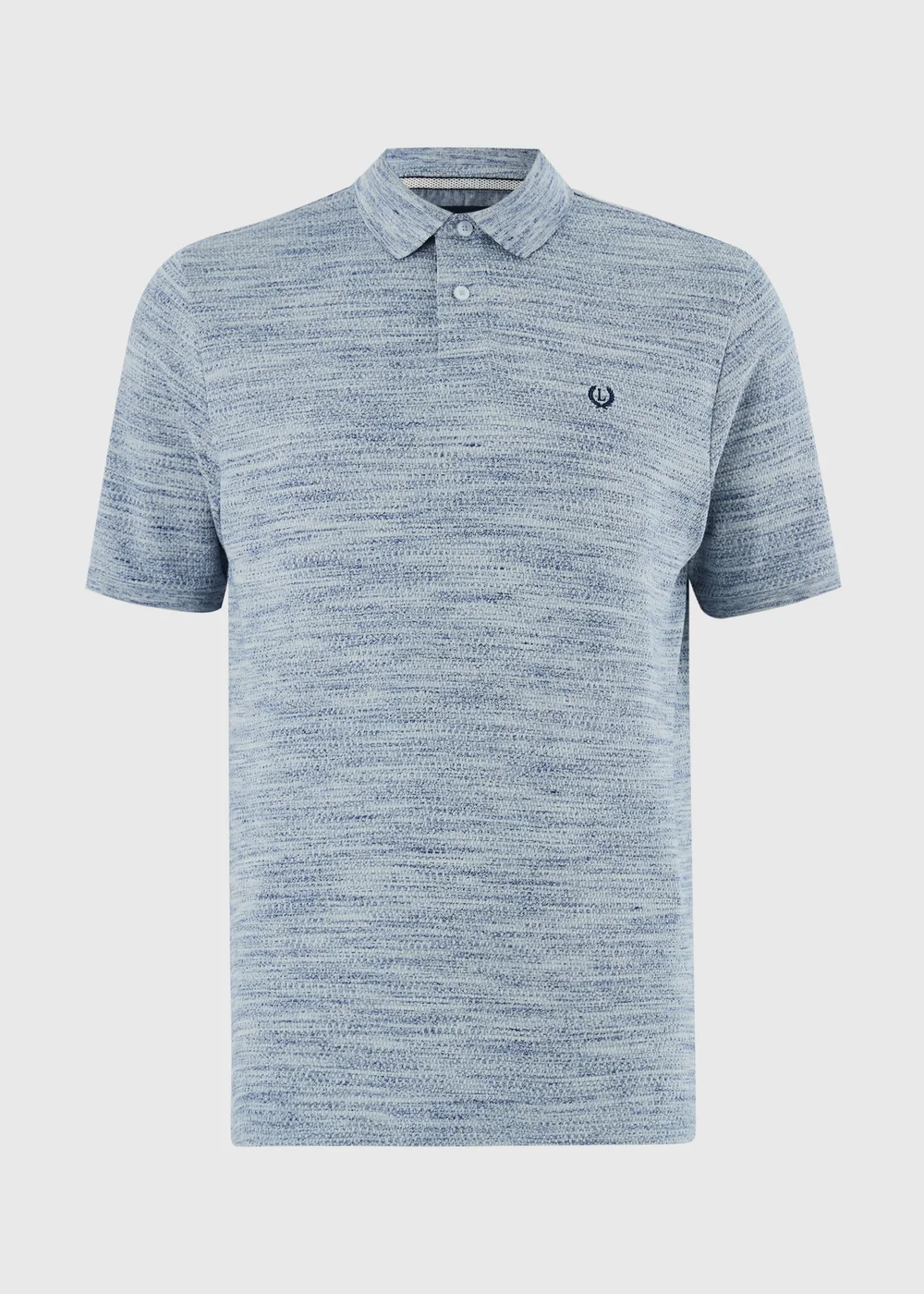 Lincoln Blue Space Dye Polo Shirt - S Image 4