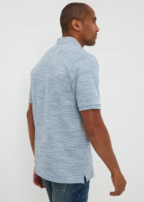 Lincoln Blue Space Dye Polo Shirt - S Image 2