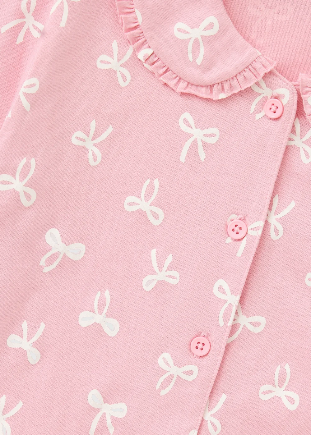 Girls Pink Bow Short Pyjama Set (1-7yrs) - 1-1.5 Yrs Image 2