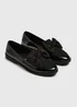 Black Patent Bow Loafers - 3 Image 1