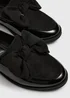 Black Patent Bow Loafers - 3 Image 2
