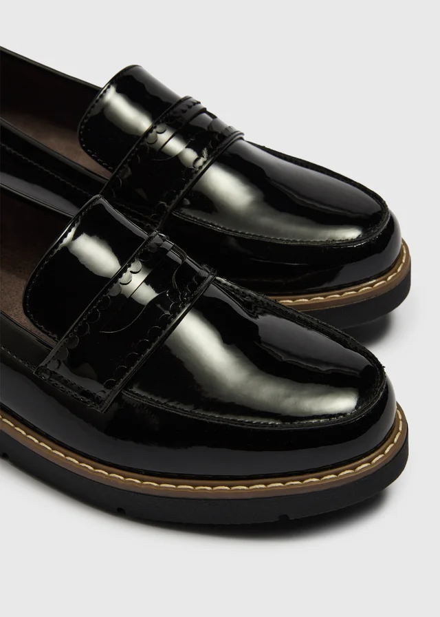 Soleflex Black Patent Loafers