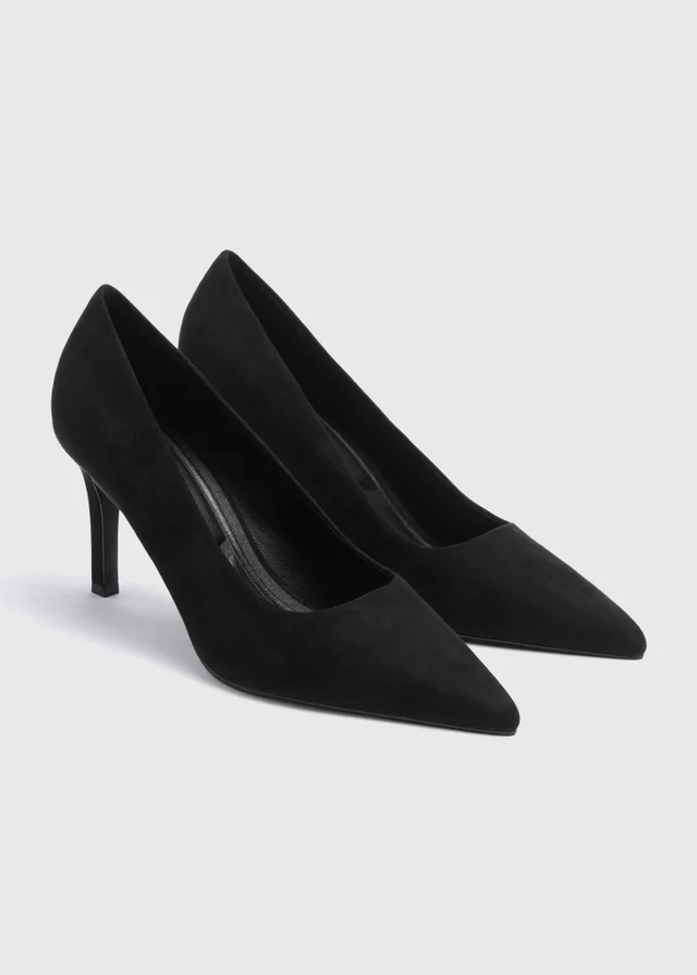 Black Pointed Court Heels