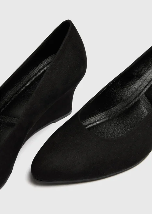 Black Wedge Heels - 3 Image 3