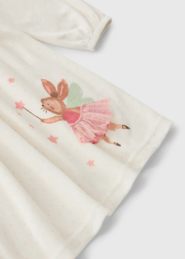 Girls Cream Ballerina Bunny Nightie (1-7 Yrs)