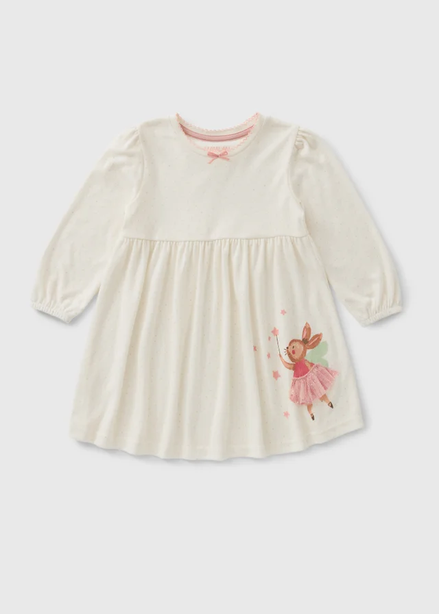 Girls Cream Ballerina Bunny Nightie (1-7 Yrs)