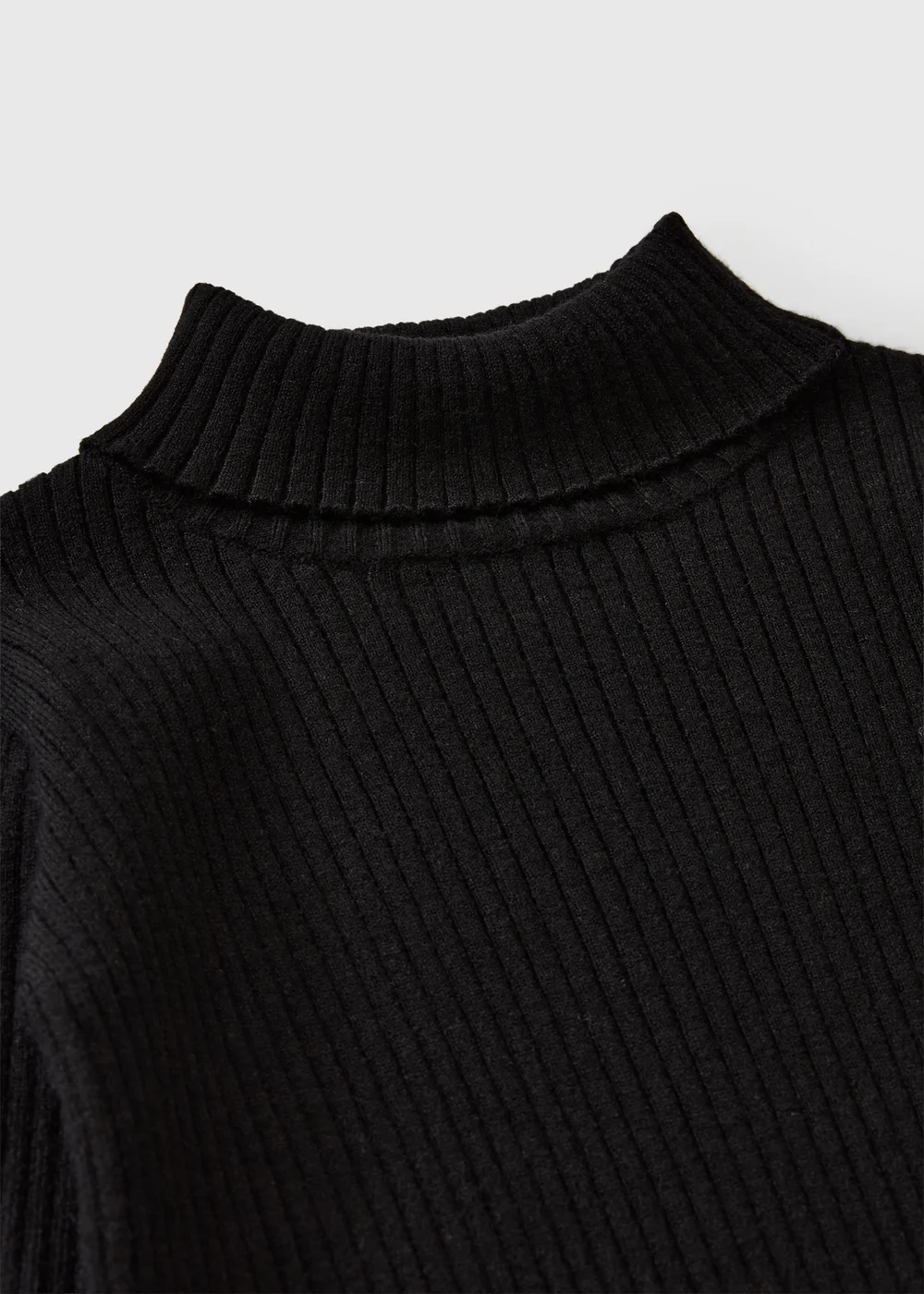 Girls Black Roll Neck Knit Jumper (1-8yrs) - 1-1.5 Yrs Image 2