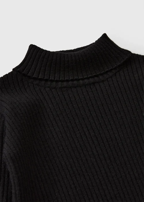 Girls Black Roll Neck Knit Jumper (1-8yrs) - 1-1.5 Yrs Image 2