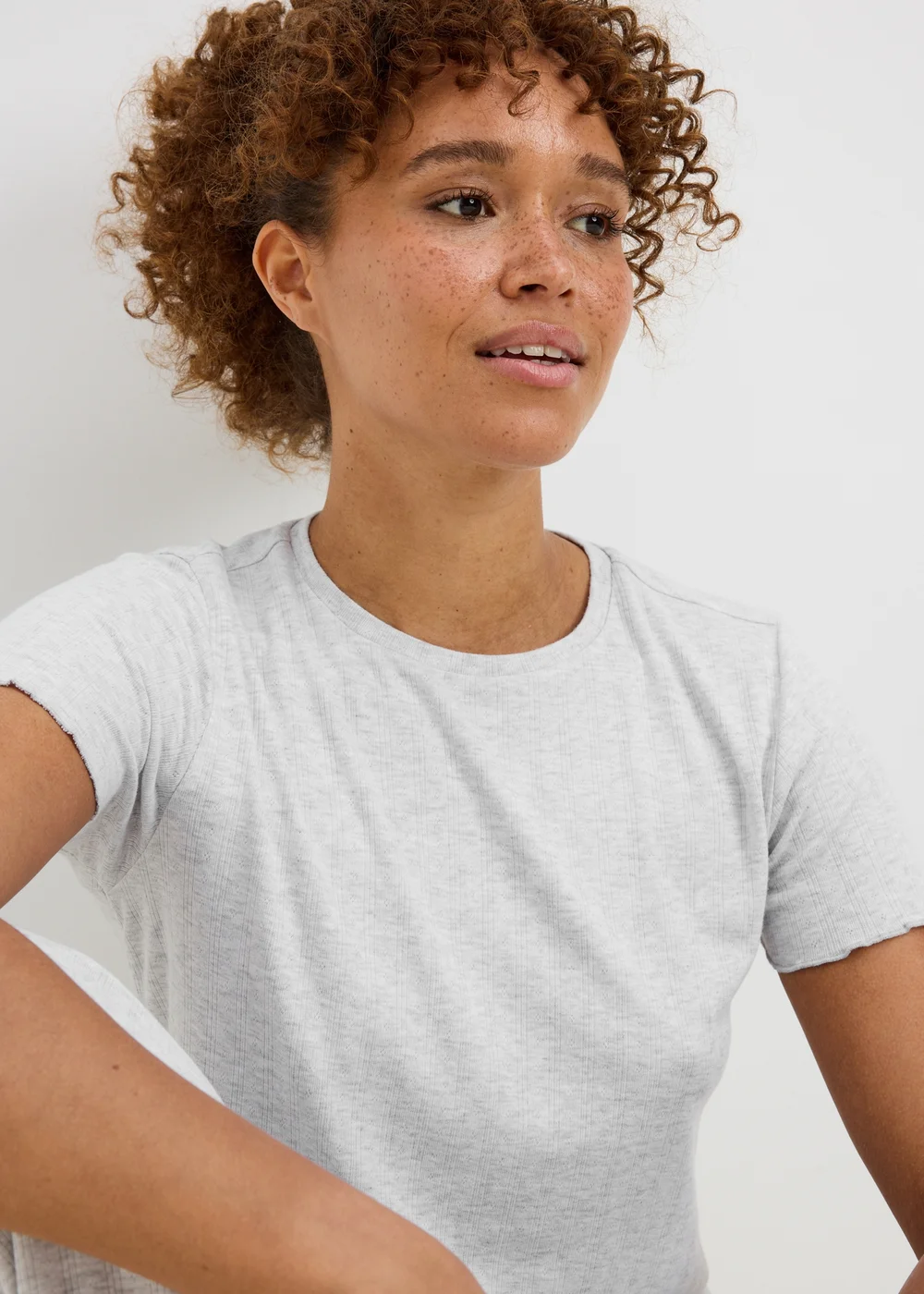 Grey Pointelle Pyjama Set - XS Image 2