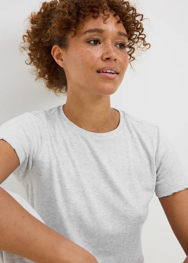 Grey Pointelle Pyjama Set