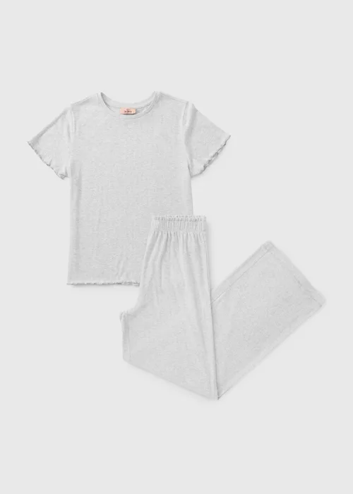 Grey Pointelle Pyjama Set - XS Image 3