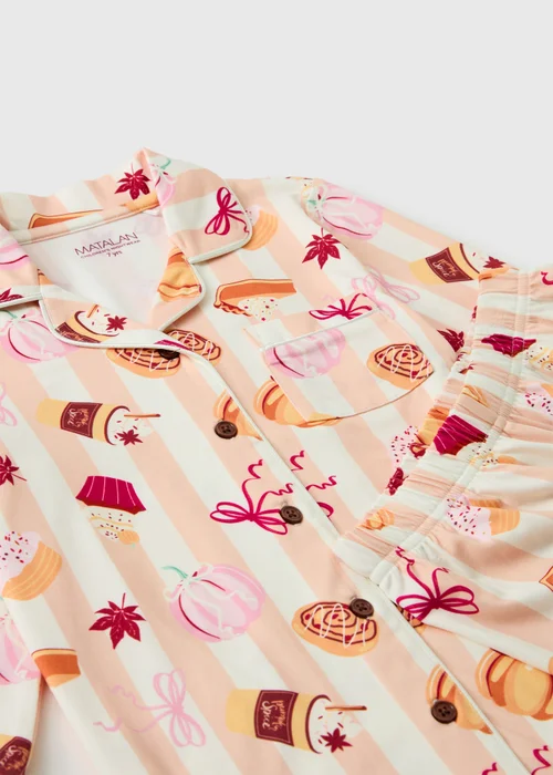 Girls Pink Stripe Autumn Brunch Pyjama Set (7-13yrs) - 7 Yrs Image 2