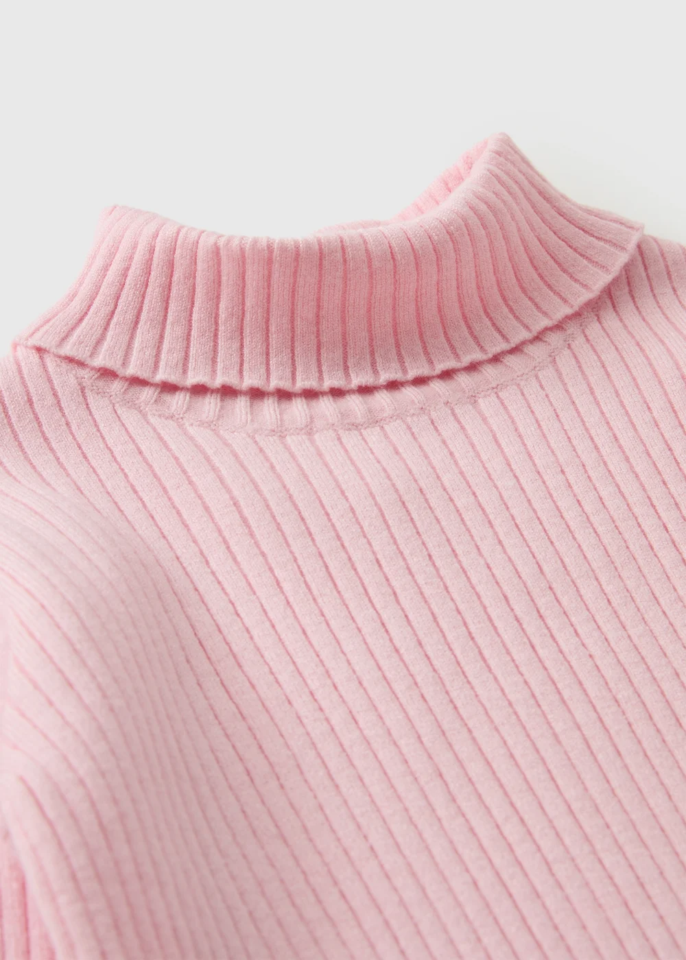 Girls Pink Roll Neck Knit Jumper (1-8yrs) - 1-1.5 Yrs Image 2
