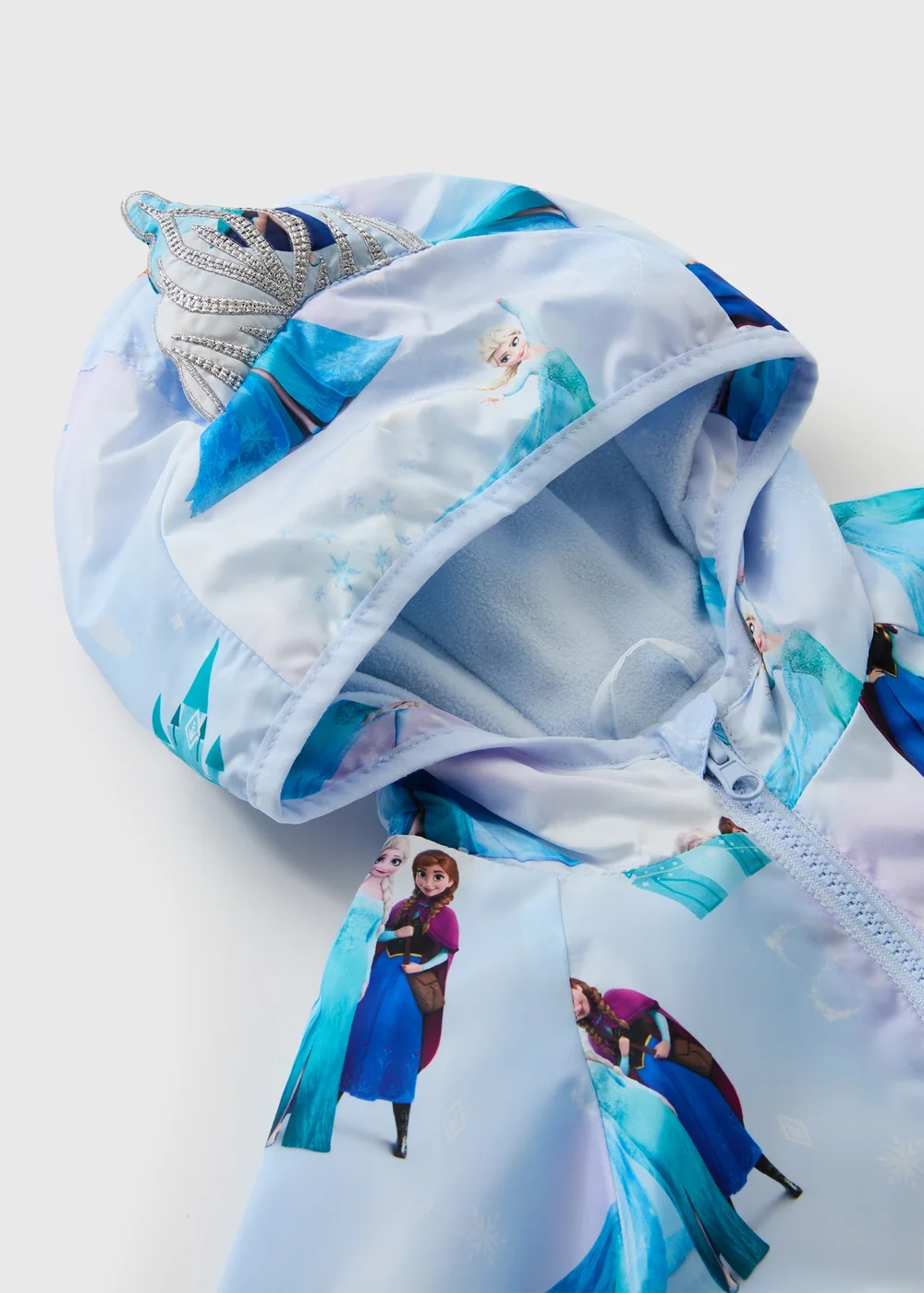 Disney Frozen Girls Blue Puddlesuit (1-9yrs) - 1-1.5 Yrs Image 2
