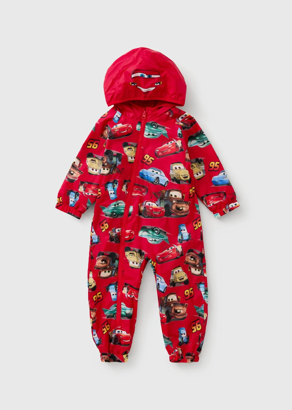 Disney Cars Kids Red Lightning McQueen Puddlesuit (1-7yrs) - 6-7 Yrs Image 1