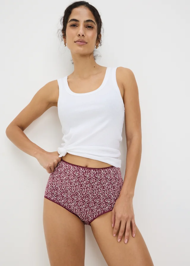 5 Pack Multicolour Ditsy Floral Full Knickers