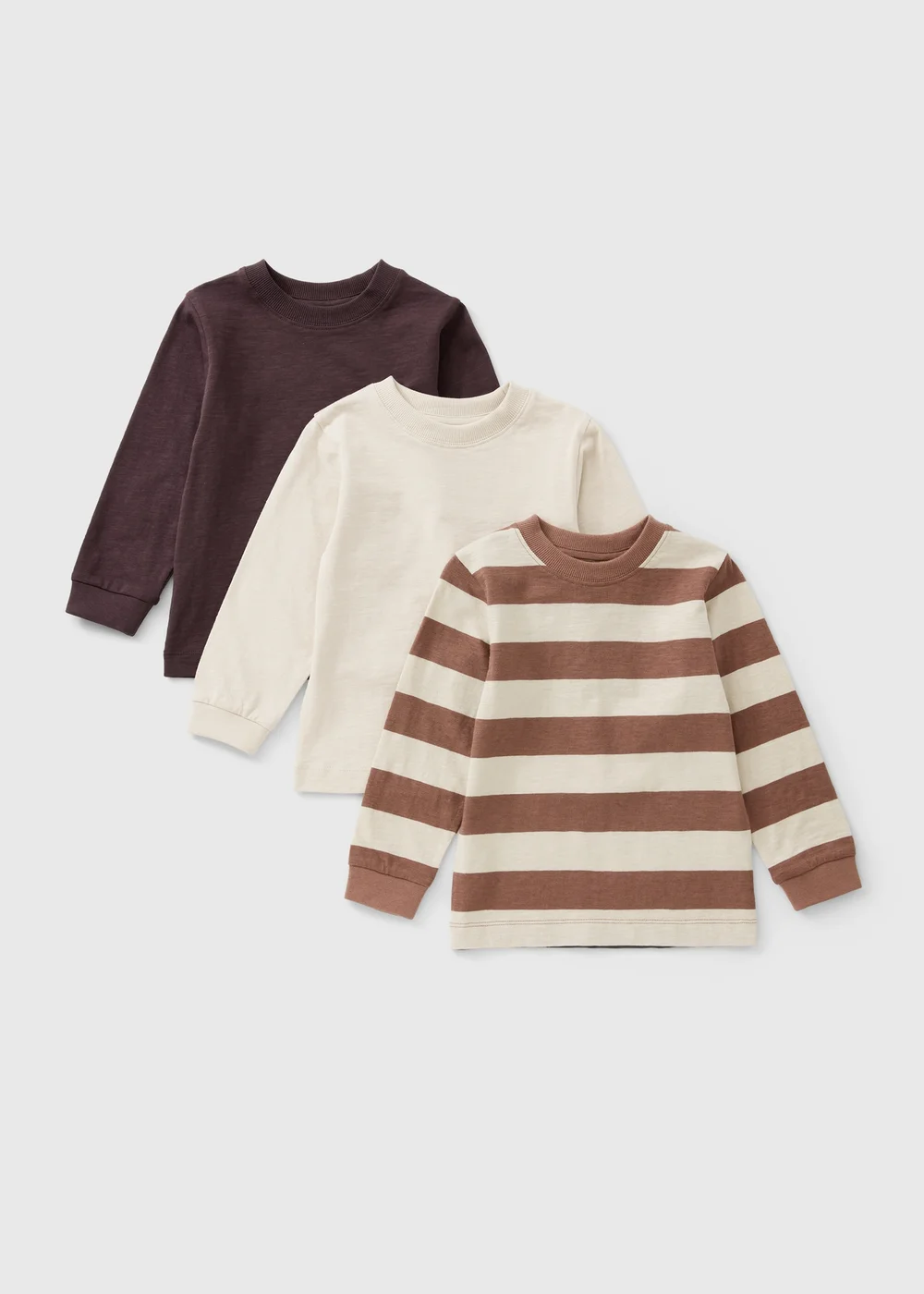 3 Pack Boys Beige T-Shirts (1-8yrs) - 1-1.5 Yrs Image 1