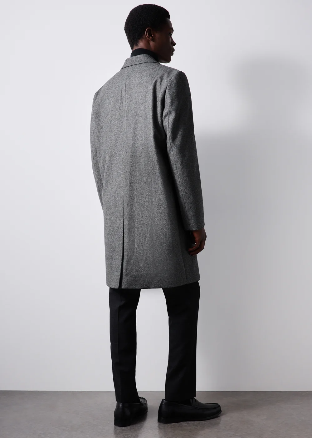Taylor & Wright Charcoal Relaxed Overcoat - XS Image 3