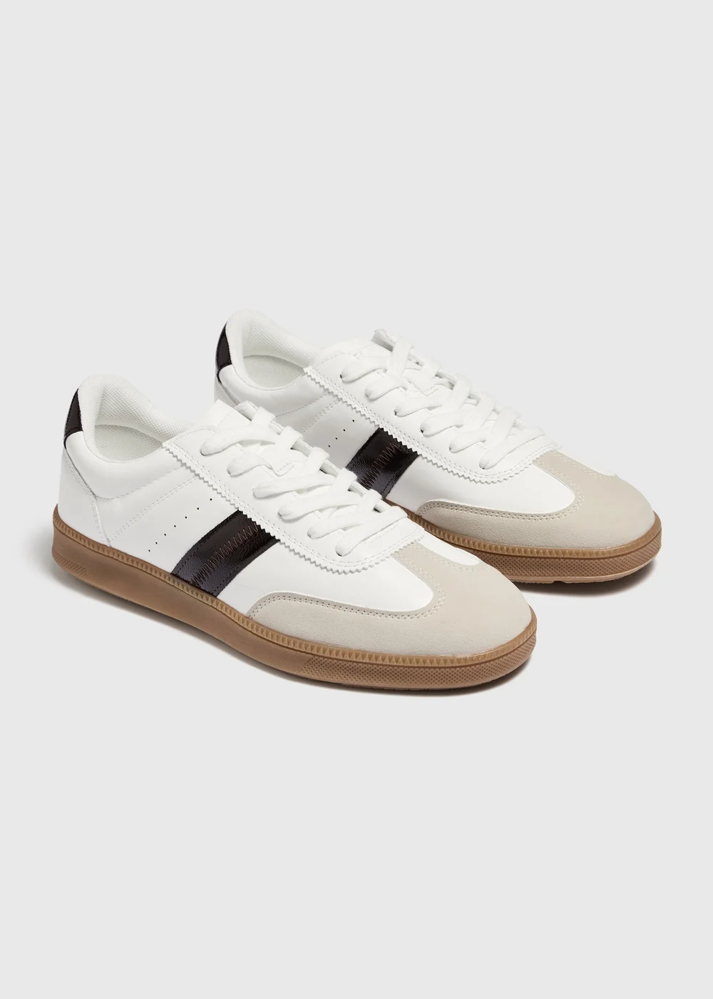 White Retro Trainers - 3 Image 1