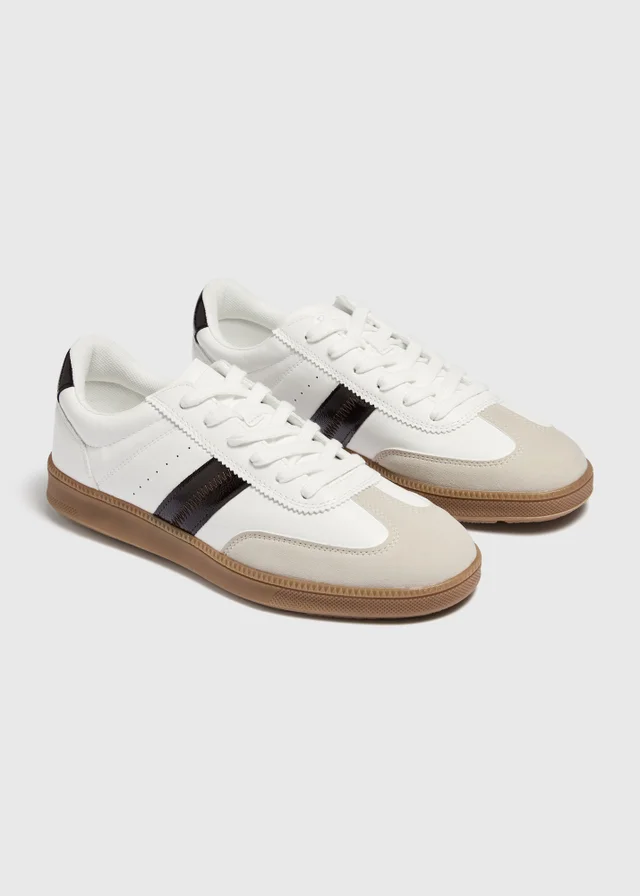 White Retro Trainers