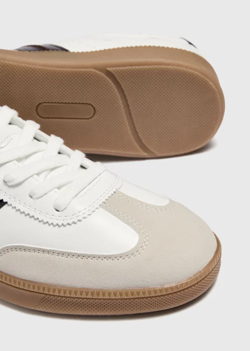 White Retro Trainers - 3 Image 2