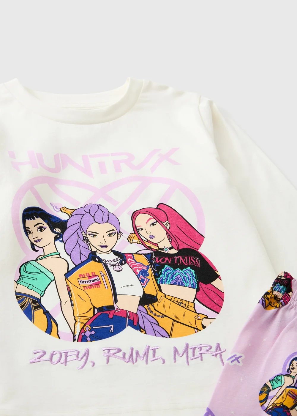 KPop Demon Hunters Girls Cream Pyjama Set (5-13yrs) - 9 Yrs Image 2