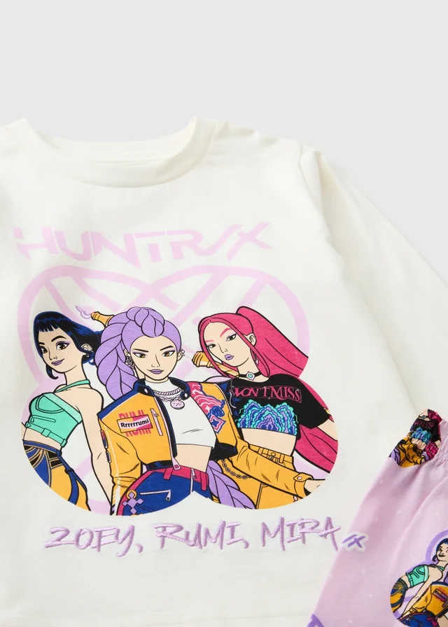 KPop Demon Hunters Girls Cream Pyjama Set (5-13yrs)