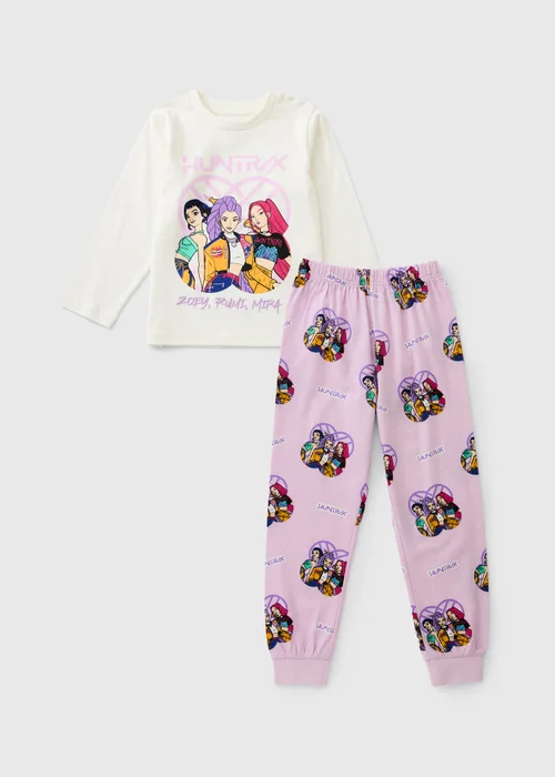 KPop Demon Hunters Girls Cream Pyjama Set (5-13yrs) - 9 Yrs Image 1