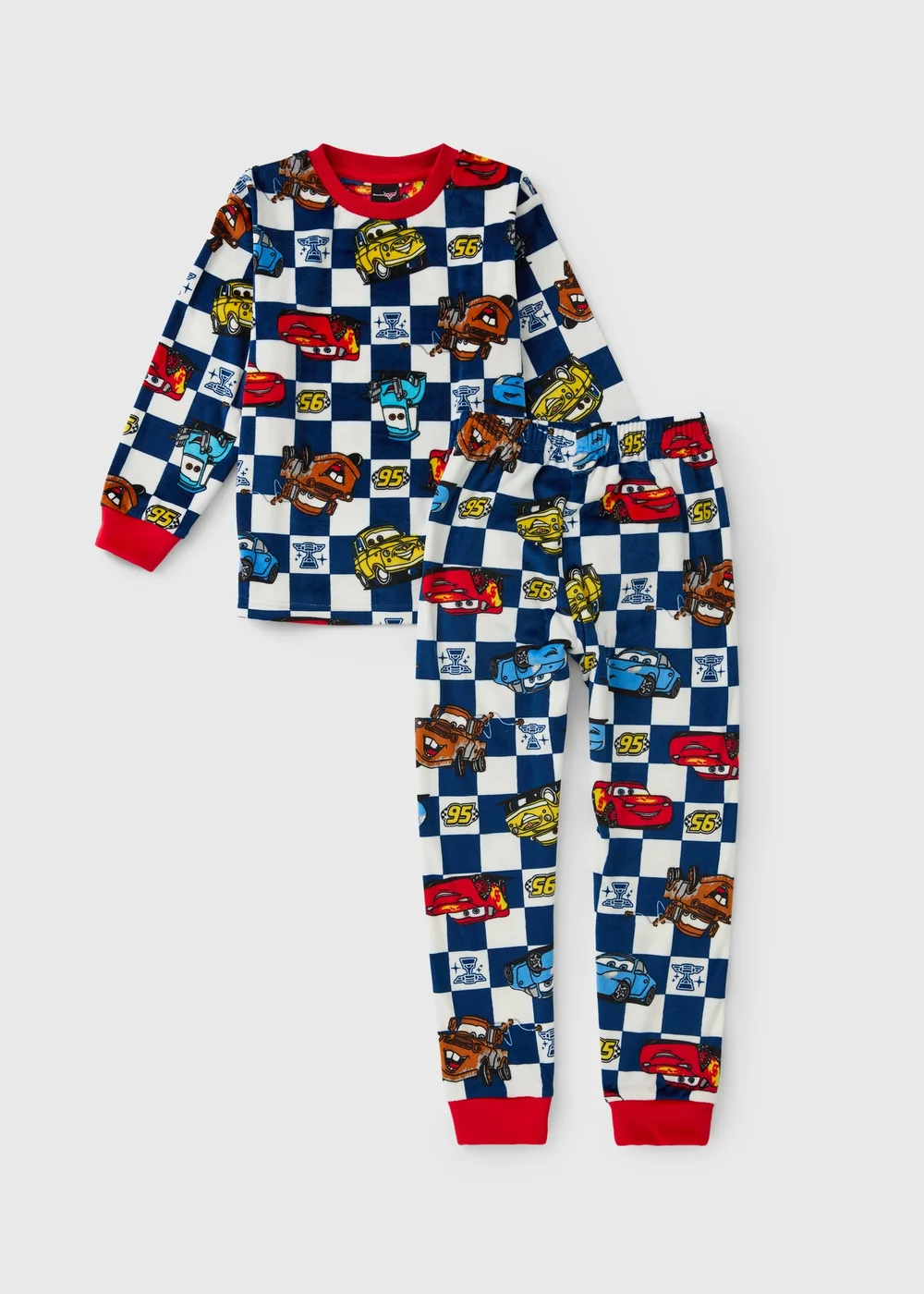 Disney Cars Boys Navy Fleece Long Pyjama Set (1-7yrs) - 1-1.5 Yrs Image 1