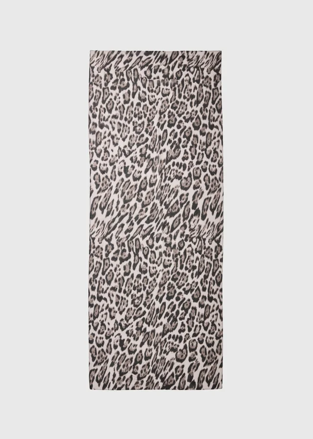 Brown Leopard Print Light Scarf