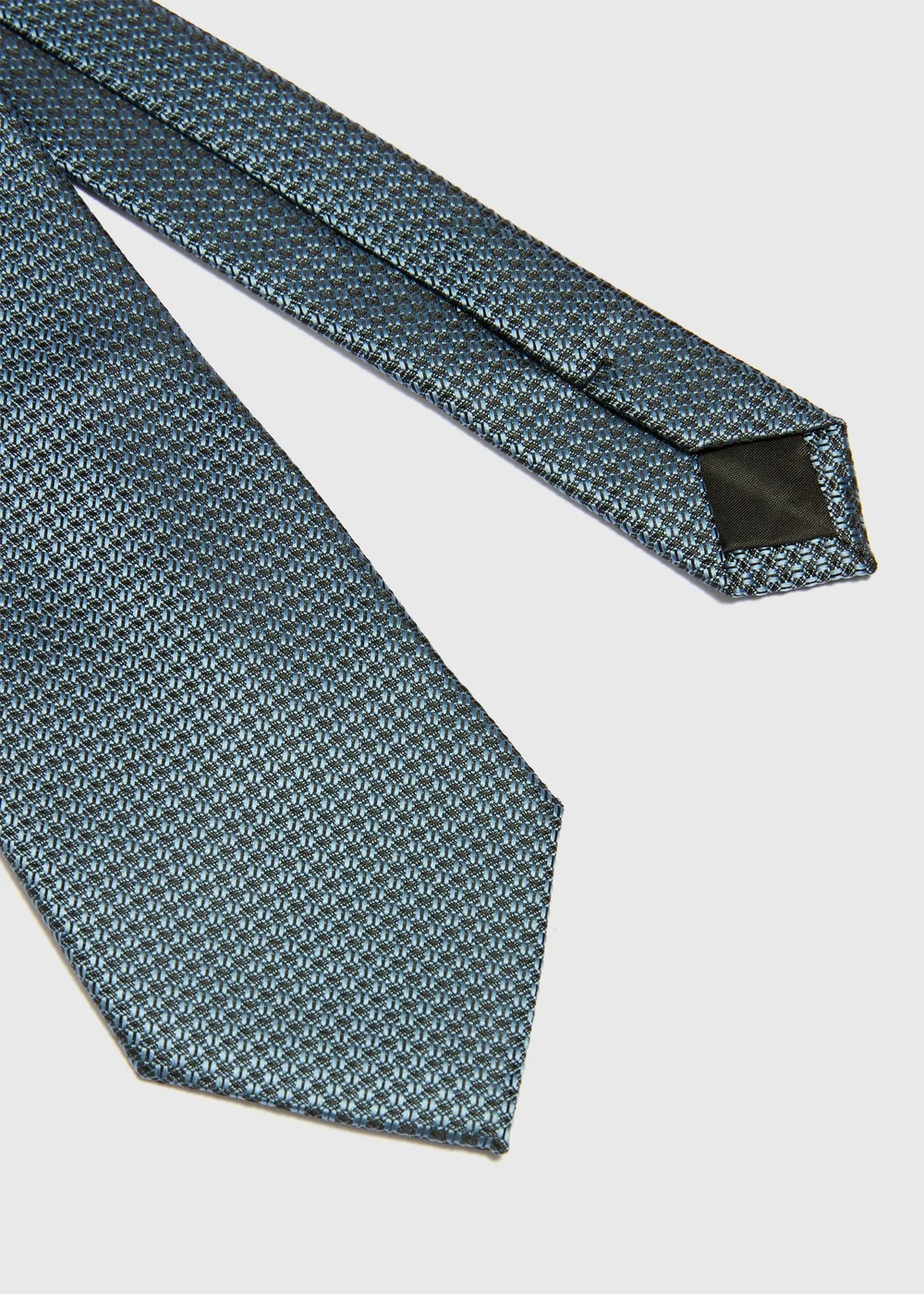 Taylor & Wright Blue Textured Plain Tie - One Size Image 2