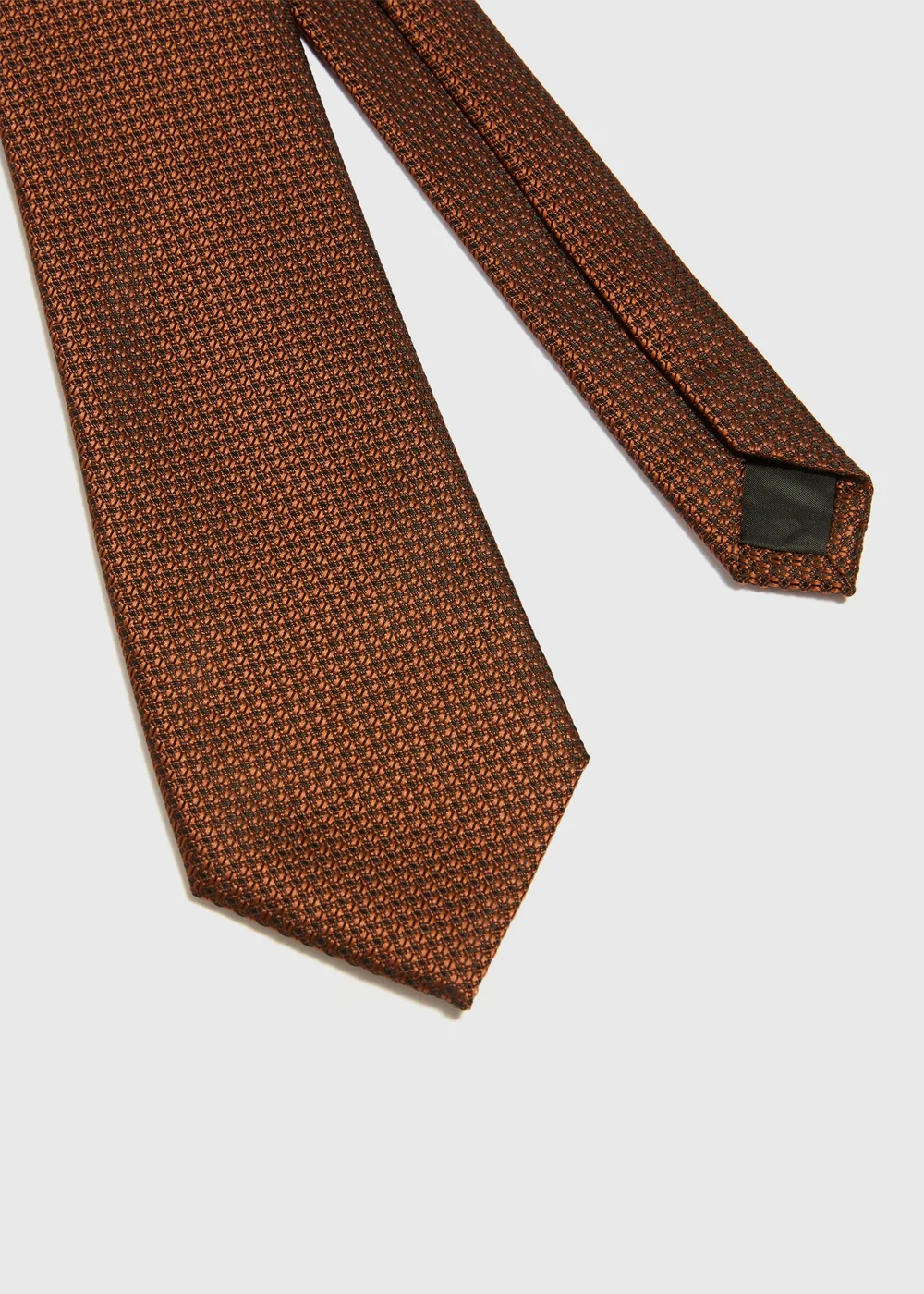 Taylor & Wright Rust Textured Plain Tie - One Size Image 2