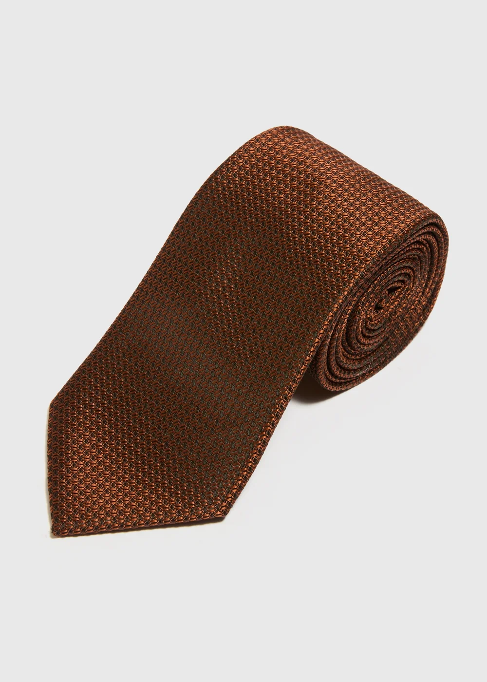 Taylor & Wright Rust Textured Plain Tie - One Size Image 1