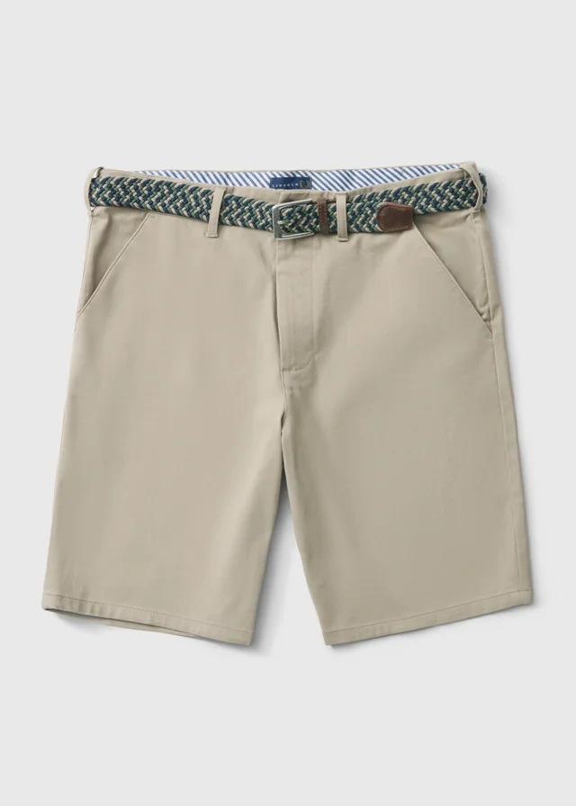 Lincoln Stone Belted Chino Shorts