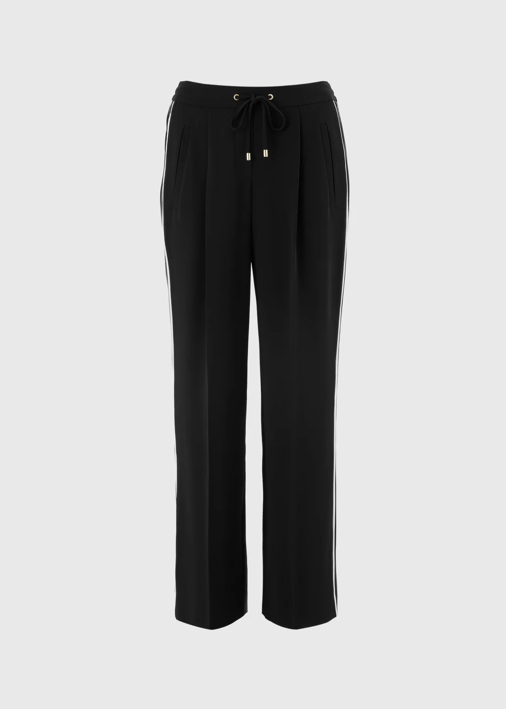 Papaya Petite Black Side Side Straight Leg Trousers - 8/L27 Image 1
