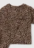Girls Brown Leopard Crinkle Top & Trousers Set (1-8yrs) - 1-1.5 Yrs Image 2