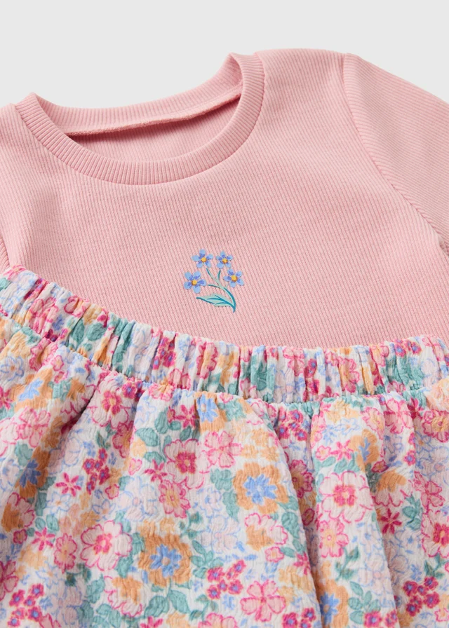 Girls Multicolour Floral Top & Skirt Set (1-8yrs)