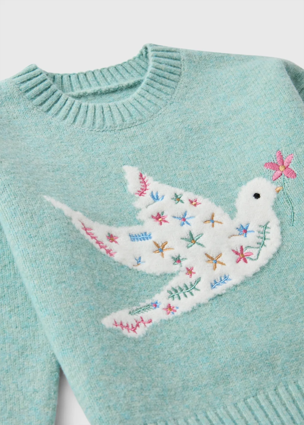Girls Green Dove Jumper (1-8yrs) - 1-1.5 Yrs Image 2