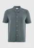 Blue Double Cloth Short Sleeve Shirt - L Image 2